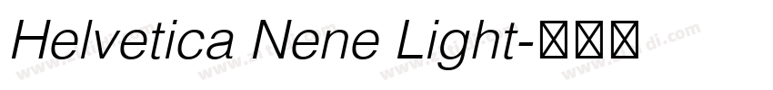 Helvetica Nene Light字体转换
